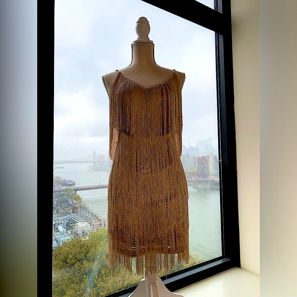 NWOT Lulus Get in the Groove Sequin Fringe Dress